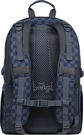 Anatomically shaped back panel with ventilation