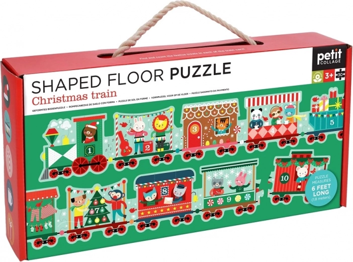 Petit Collage floor puzzle Christmas train