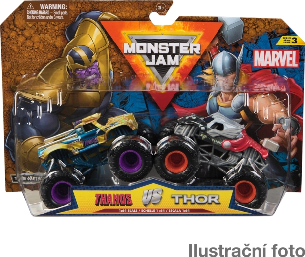 Monster Jam Marvel 1:64 – set of 2 die-cast monster trucks