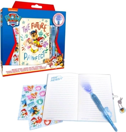 Paw Patrol Gift Set with Secret Pen, Notebook and Stickers