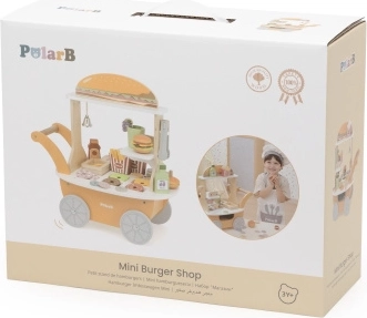 Viga Toys PolarB Wooden Cart with Burger Bar