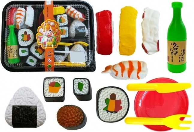 Children's sushi set with cutlery and accessories (27 pcs)