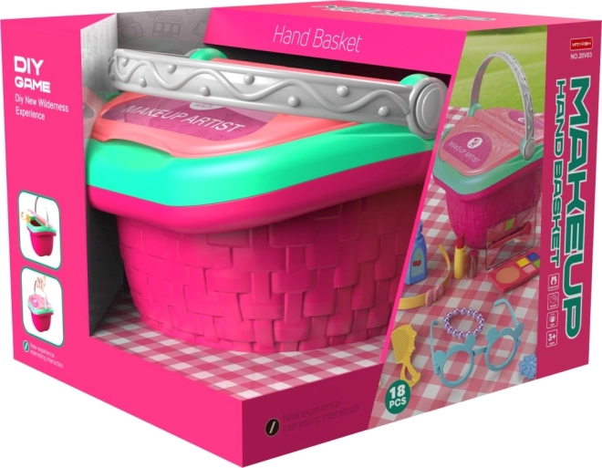Makeup Play Set Basket for Little Fashionistas