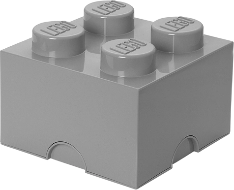 LEGO кутия за съхранение 4 сива