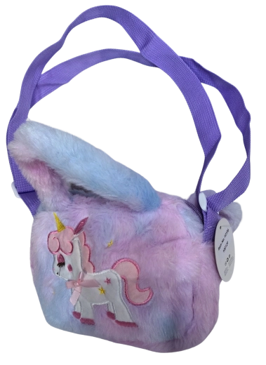 PINK чанта crossbody с еднорог и звездички