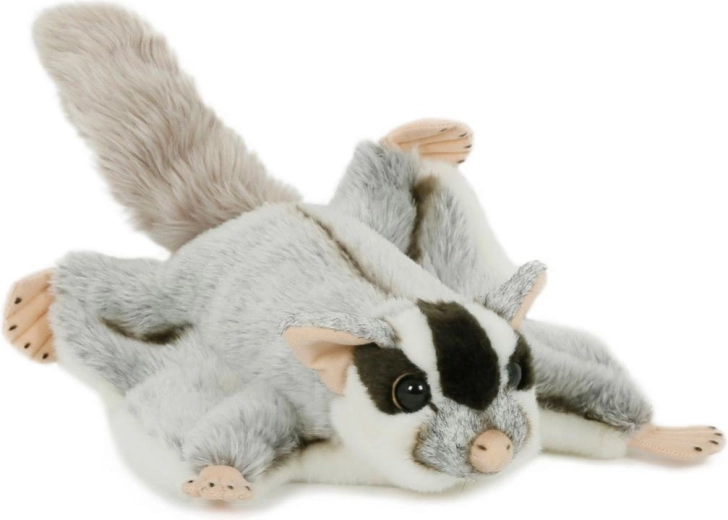 Plush flying squirrel, gray, 38 × 27 cm