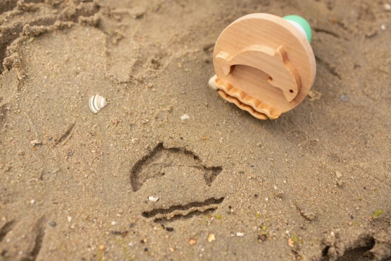 Sea motifs in the sand