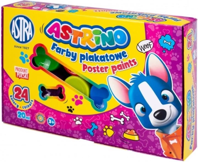 Astrino Tempera Paints, Set of 24 Colors