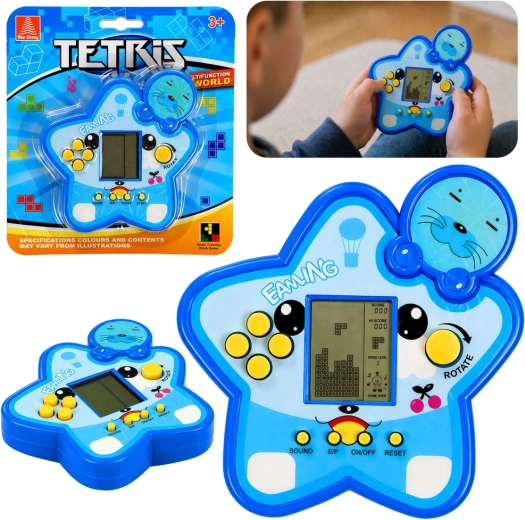 Electronic Tetris Game in the Shape of a Star, Blue