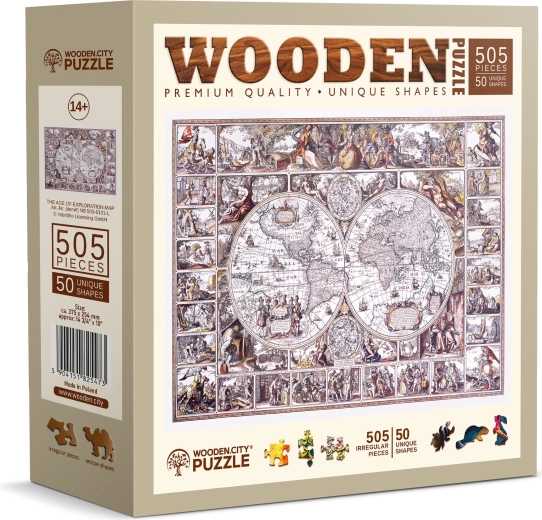 WOODEN CITY Wooden Puzzle Age of Discovery Map 505 pieces