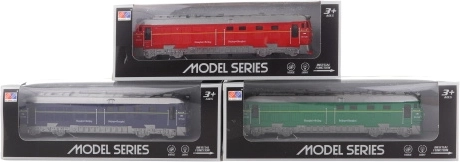 Battery-powered locomotive model with light and sound