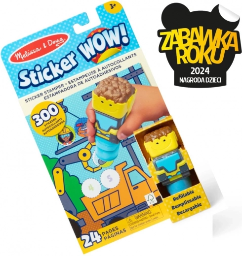 Sticker WOW! Sticker Set with Bulldozer Stamp