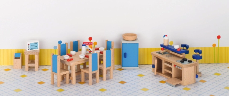 Goki dollhouse furniture – kitchen with accessories