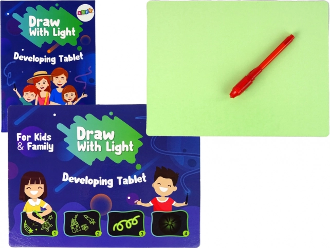 Fluorescent Light-Up Drawing Board with Pen