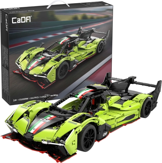 Конструктор CaDA състезателна кола PHANTOM WING 1:10, 1817 части, зелена