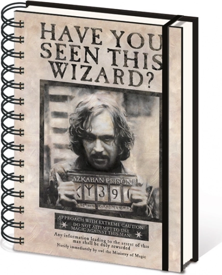 Тетрадка с спирала A5, редова – HARRY POTTER (Sirius)