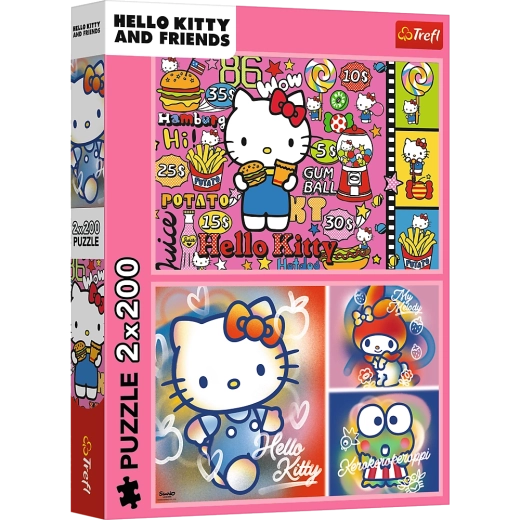 Пъзел 2x200 Hello Kitty и приятели