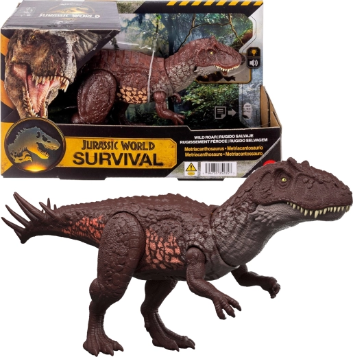 Интерактивен динозавър Jurassic World Metriacanthosaurus със звук и светлина Mattel
