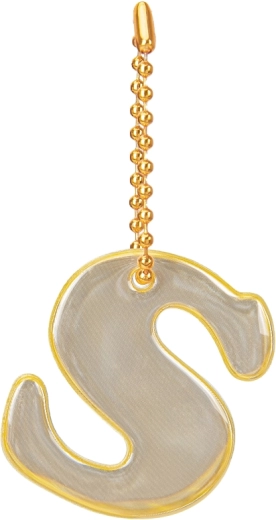 Baagl reflective keychain letter S