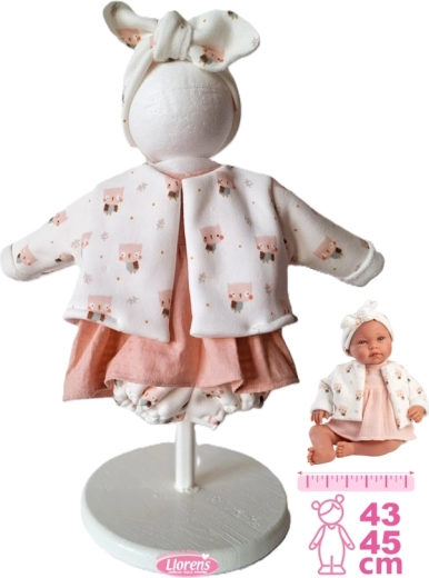 Llorens дрешки за кукла New Born 43–45 см, комплект от 4 части