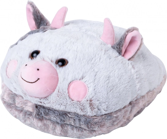 Cozy Noxxiez cow warming plush foot slipper
