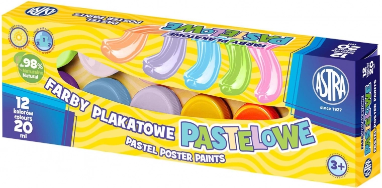 ASTRA Pastel Tempera Paints 12×20 ml
