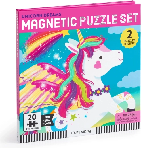 Mudpuppy Magnetic Puzzle Unicorn Dreams 2 × 20 Pieces