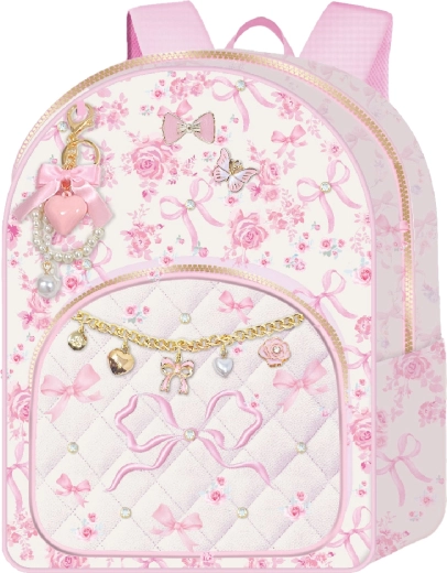 Deluxe backpack flower meadow pink