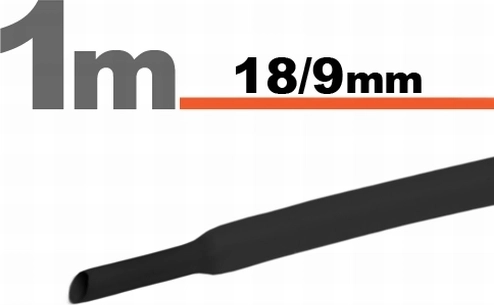 Черен изолационен шлаух 18/9 мм