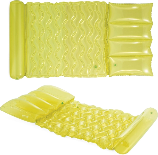 Lime inflatable water lounger INTEX 173 × 89 cm