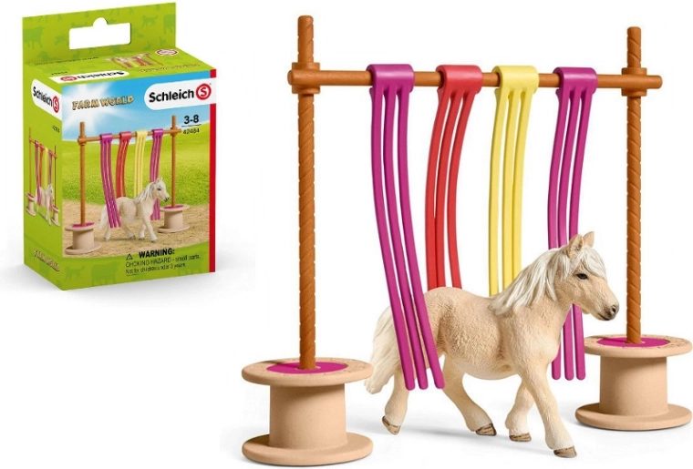 Schleich set Horse with Obstacles and Stickers