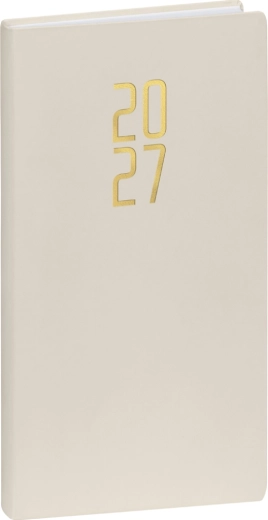 Джобен дневник Notique Ponza 2027 кремав 9 × 15,5 см