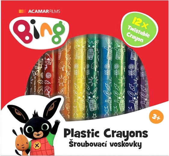 Винтови пастелни моливи Bing, комплект 12 бр.