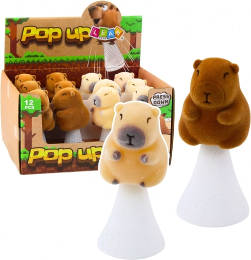Jumping Capybara Pop Up beige brown 10cm