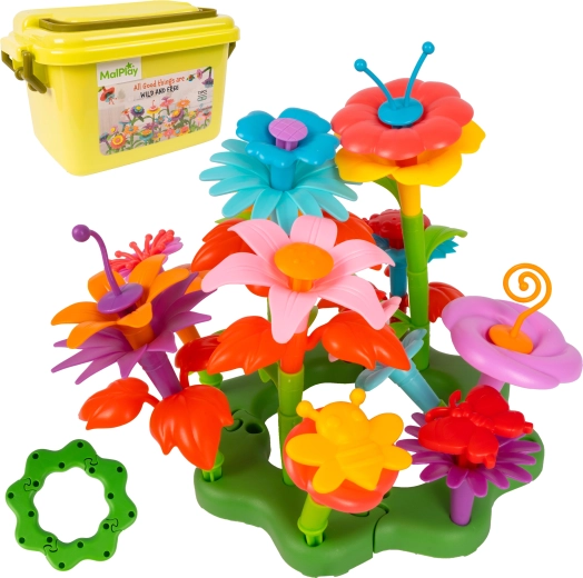 DIY Flower Building Set, 73 pieces in a box