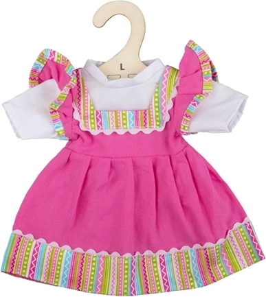 Bigjigs Toys рокля с раиран кант за кукла – Розово