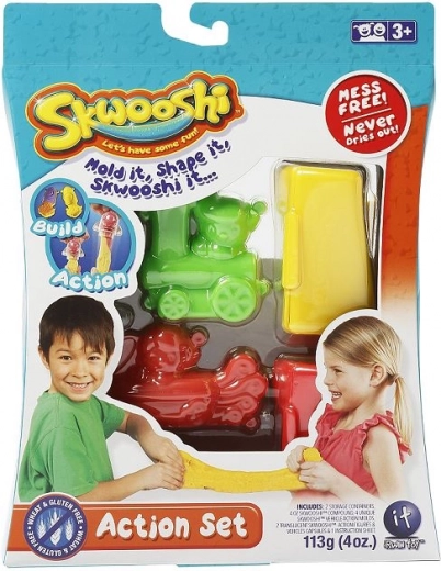 Skwooshi action set for creative modeling for kids 3+