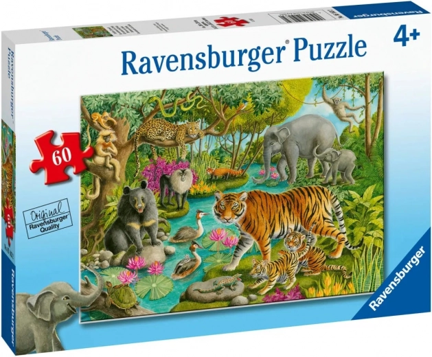 Пъзел Ravensburger Животните на Индия 60 части