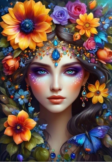 Puzzle Flower Woman 1000 Pieces