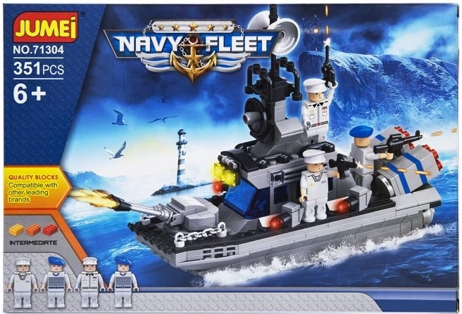 Jumei Navy Fleet Building Set – military boat, 351 pieces - 1 piece