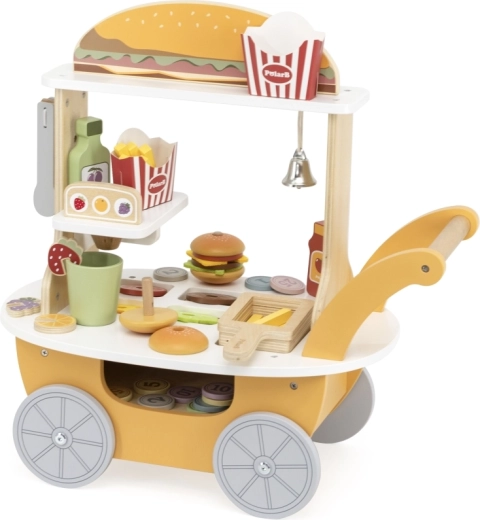 Mobile wooden stand