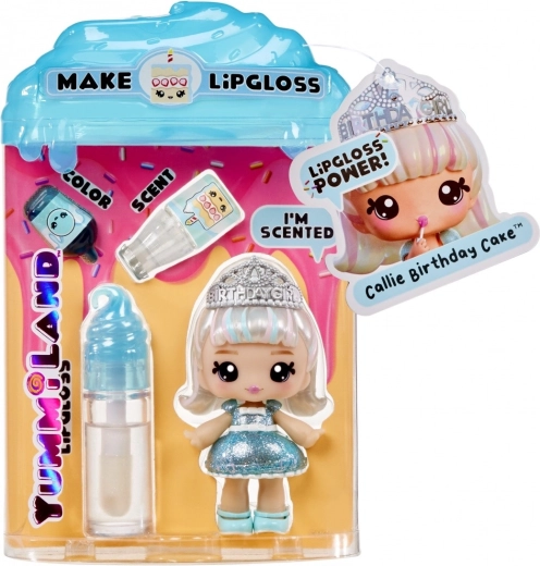 Yummiland малка кукла с гланц за устни Callie Birthday Cake