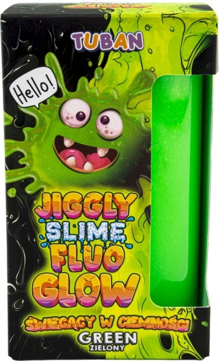 Tuban Jiggly Slime Fluo Glow зелен, светещ в тъмното 430 г