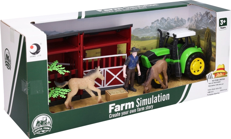 Farm with tractor – playset 22 cm - 1 piece