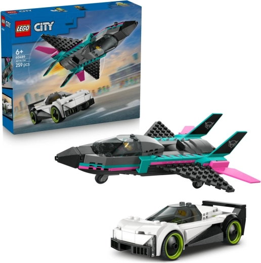 LEGO City реактивен самолет срещу състезателна кола