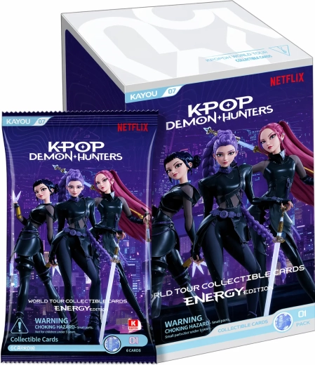 K-pop Demon Hunters – Energy Edition – collectible booster box of cards (12 packs)