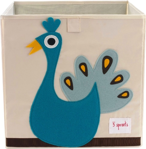 3 Sprouts storage box peacock blue