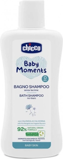 Chicco Baby Moments Baby Bath Gel and Shampoo 2 in 1 from Birth 200 ml