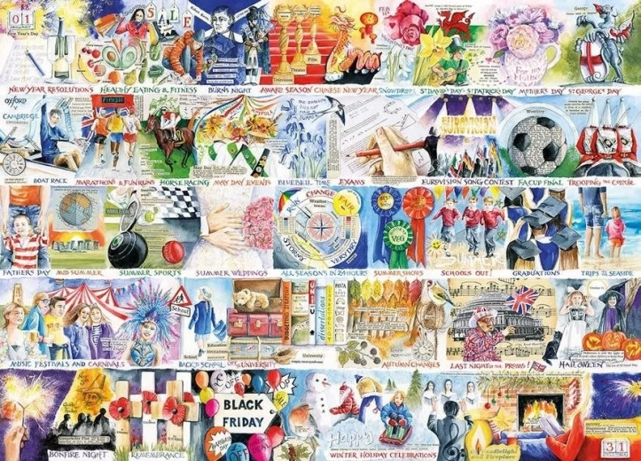Puzzle A Year Spent in Great Britain 1000 Pieces
