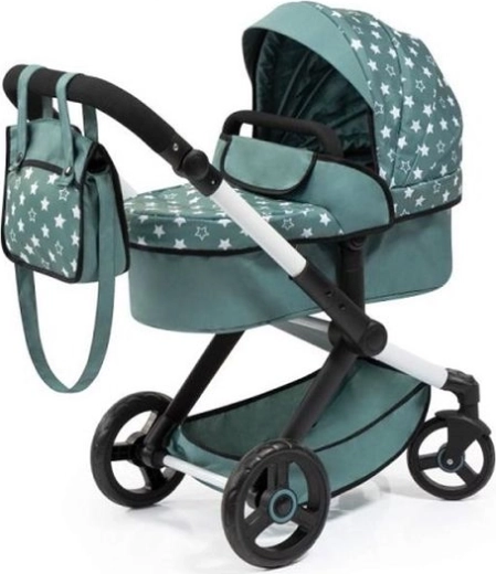 Bayer Xeo 2-in-1 Doll Pram Stroller, Green with Stars